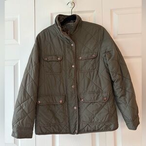 Thread and Supply Quilted Olive Green Jacket
Size L
Excellent condition